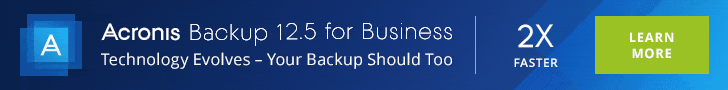 Acronis backup banner